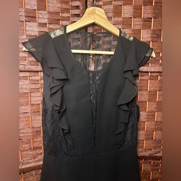 BCBGeneration Black Ruffle Lace Dress - Picture 2 of 5